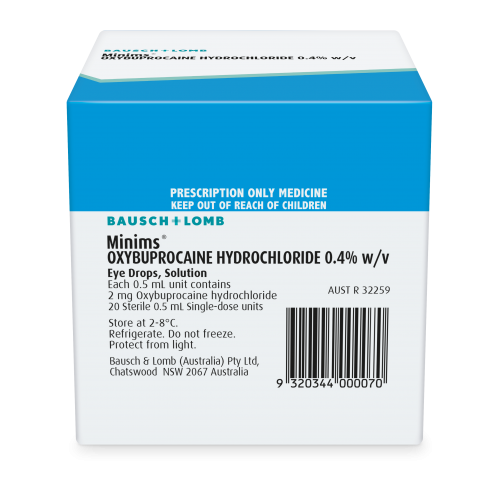 Oxybuprocaine Hydrochloride  0.4% (Box of 20)