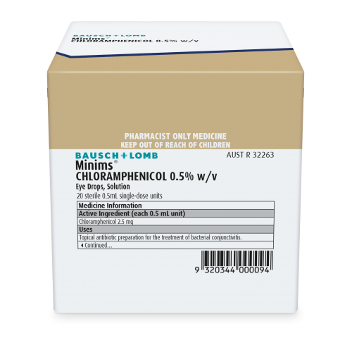Chloramphenicol 0.5% (Box of 20)