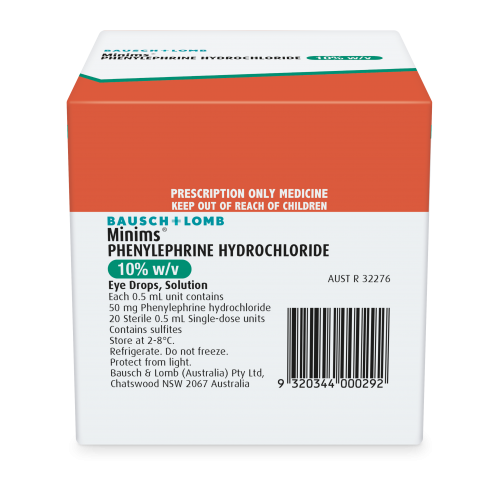 Phenylephrine Hydrochloride 10% (Box of 20)