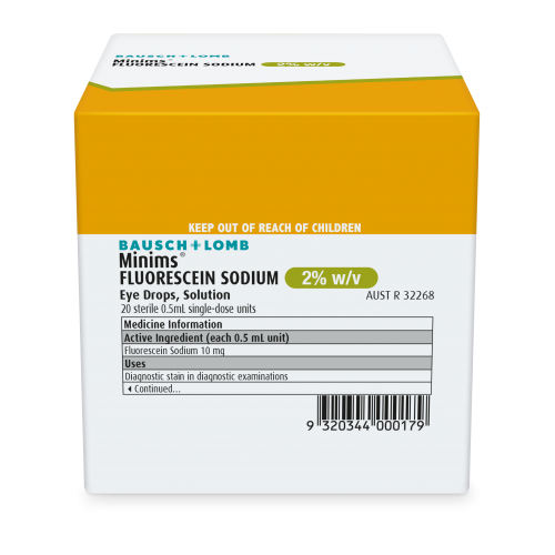 Fluorescein Sodium 2% (Box of 20)