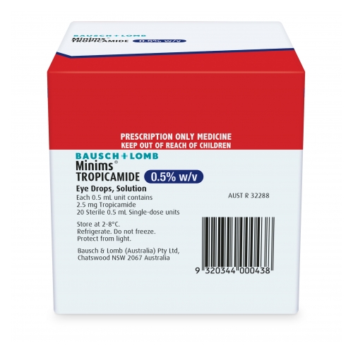 Tropicamide 0.5% (Box of 20)